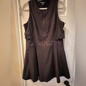 Athleta Black Zip-Front Active Dress / Romper